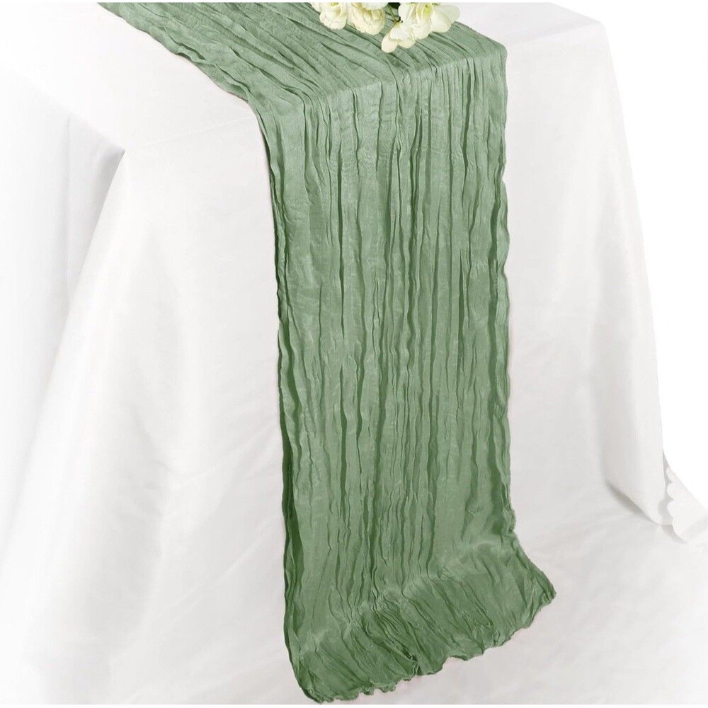 Cheesecloth Table Runner 10FT Boho Gauze Rustic Cheese Cloth 1 Pack Sage Green